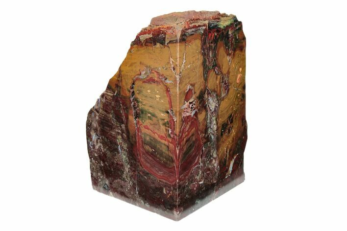 6.8" Tall, Red And Yellow Jasper Stand-up - Marston Ranch, Oregon